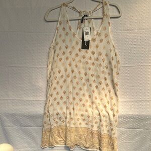 Chic White and Gold Tank Top for Versatile Style
